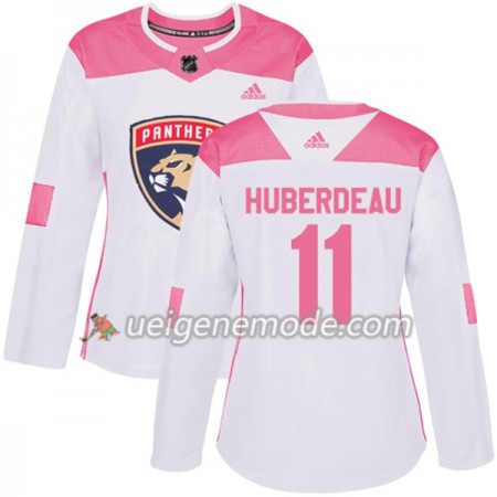 Dame Eishockey Florida Panthers Trikot Jonathan Huberdeau 11 Adidas 2017-2018 Weiß Pink Fashion Authentic